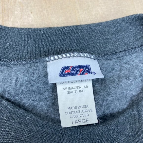 Vintage Raiders Men's Large Pullover Sweatshirt Shield Logo NFL Grey - Picture 2 of 2